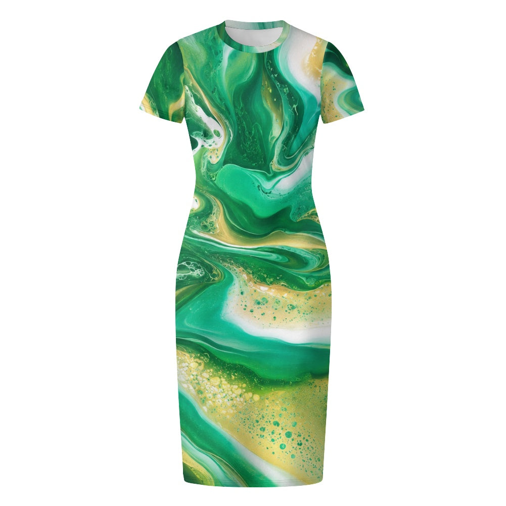 Melted Mint Mirage SS Maxi Dress