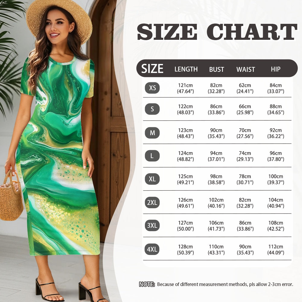 Melted Mint Mirage SS Maxi Dress