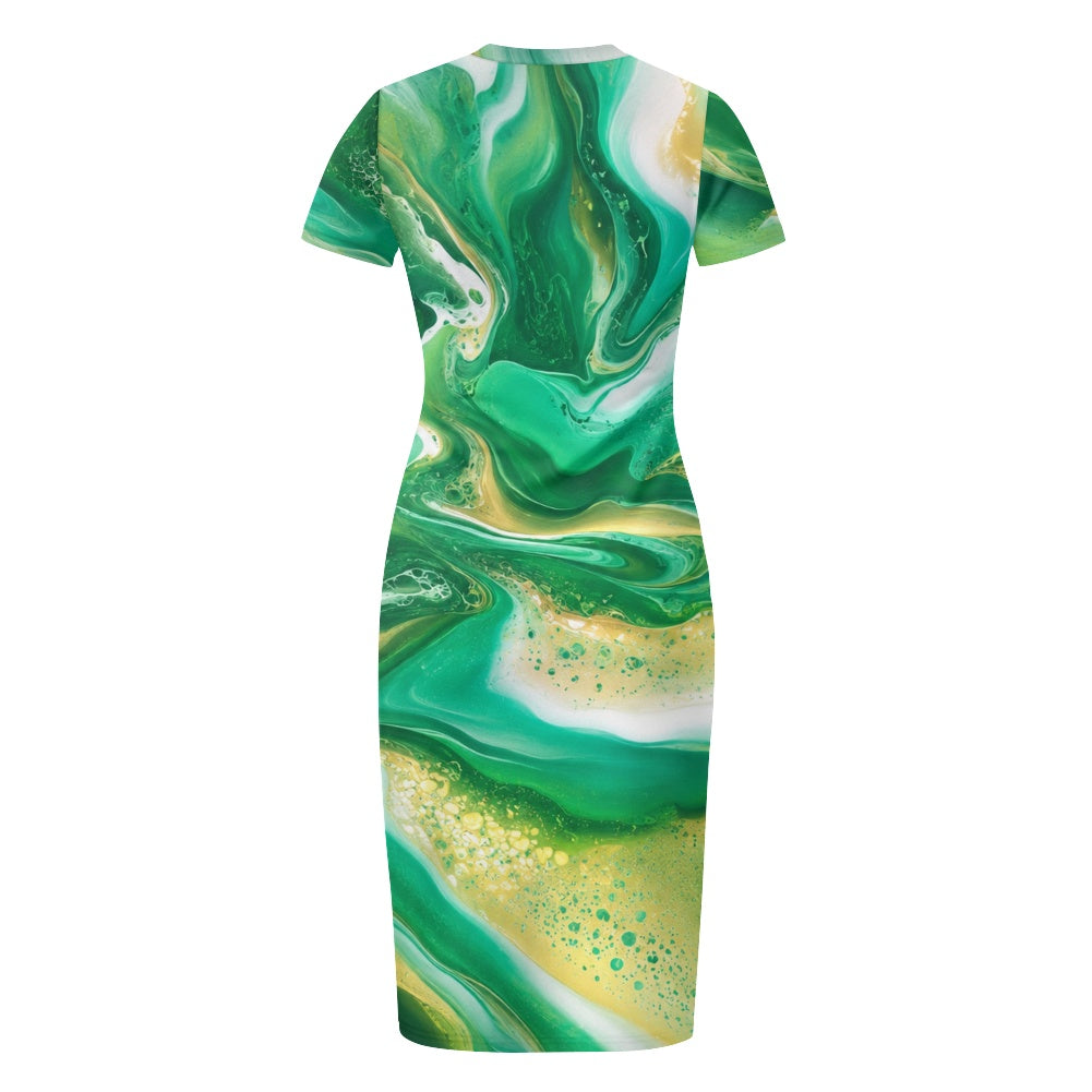 Melted Mint Mirage SS Maxi Dress
