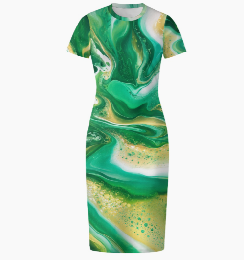 Melted Mint Mirage SS Maxi Dress